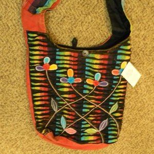 Nepal Hobo Tie Dye Hippie Purse Cotton Multicolor Floral